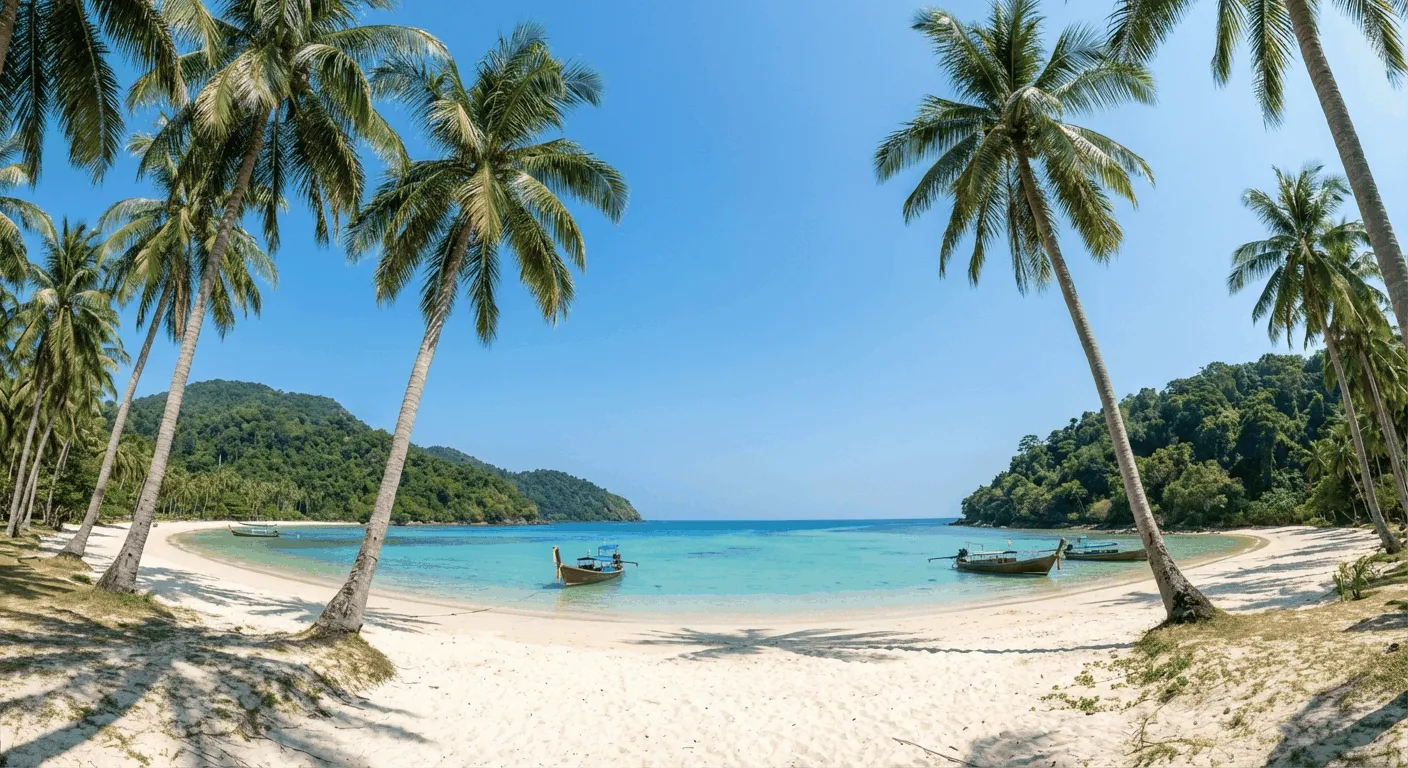 Pristine white sand beach on Koh Kradan