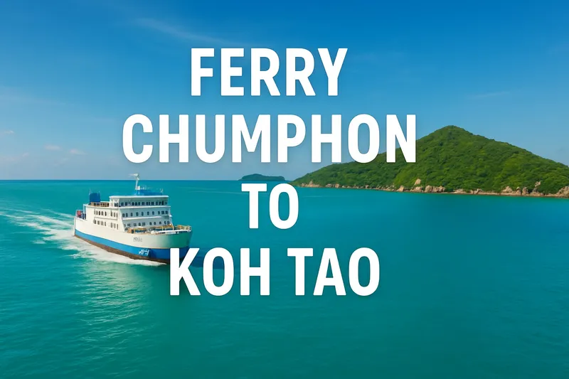 Ferry Chumphon to Koh Tao Guide: Your 2026 Travel Essentials